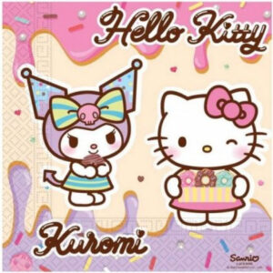 Guardanapos Hello Kitty e Kuromi 20unid