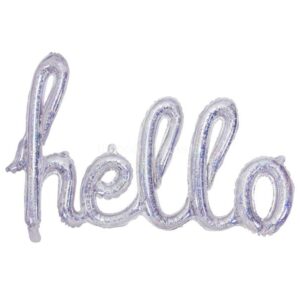 Balão hello holográfico 72x45cm