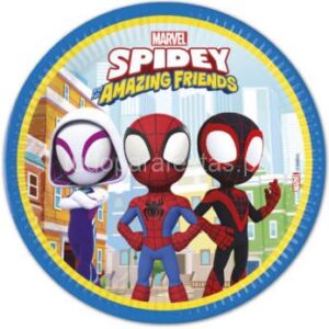 Pratos Spidey e Amigos 23cm 8unid