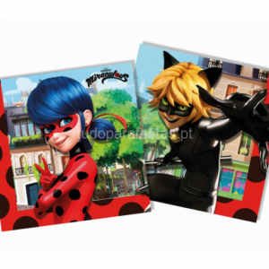 Guardanapos LadyBug e Cat Noir 20unid