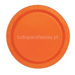 Pratos Laranja 17cm 8unid