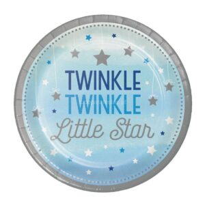 Pratos Little Star Azul 17cm 8unid