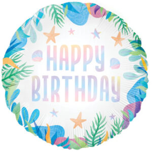 Balão Fundo Mar Happy Birthday 45cm