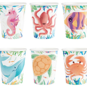 Copos Animais Mar 6unid