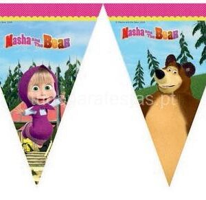 Bandeira Triangular Masha e Urso 2,3m
