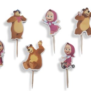 Toppers Mini Masha e Urso 6unid