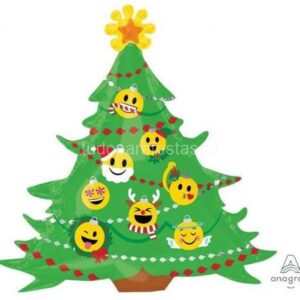Balão Árvore Natal Emoji 83x86cm