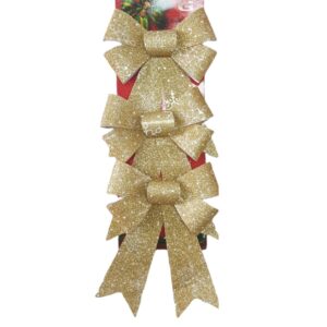Laço Dourado glitter 16x22cm 3unid