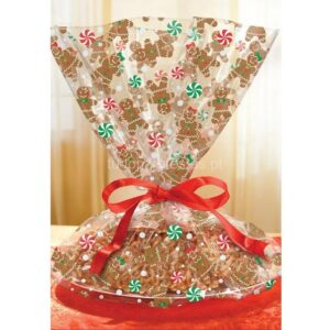 Saco Celofane Natal grande 40x45cm 6unid