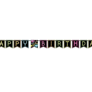 Faixa Happy Birthday Neon 2,7m
