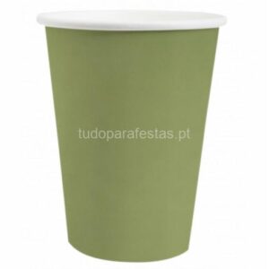 Copos Verde Oliva 260ml 10unid