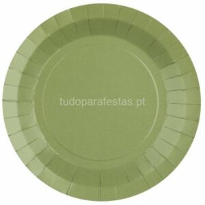 Pratos Verde Oliva 23cm 10unid
