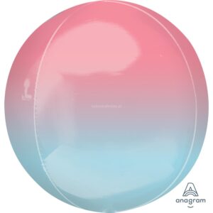 Balão Esférico Rosa e Azul 40cm