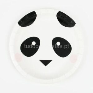 Pratos Panda 17cm 8unid