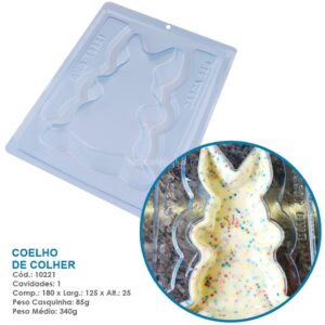 Molde Coelho de Colher 3partes