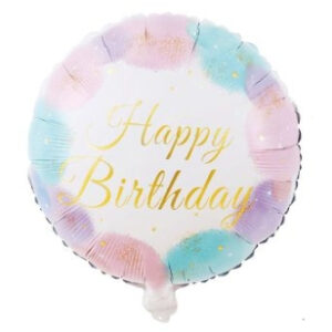 Balão Happy Birthday Pastel 45cm