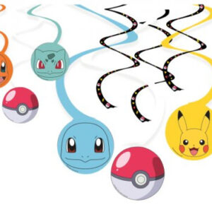 Decoração Pendurar Pokemon 6unid