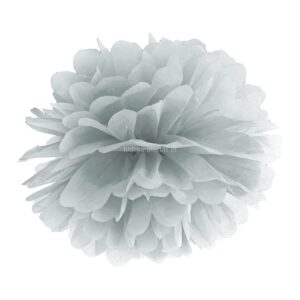 Pompom Prateado 25cm
