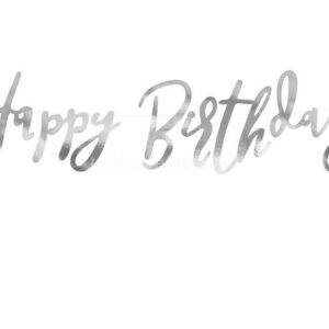 Faixa Happy Birthday Prateado