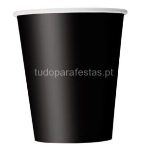 Copos Preto 8unid