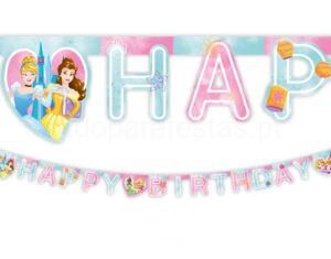 Faixa Happy Birthday Princesas 2m