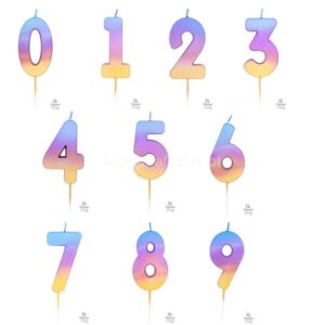 Velas Metalizadas Arco-Íris 7cm