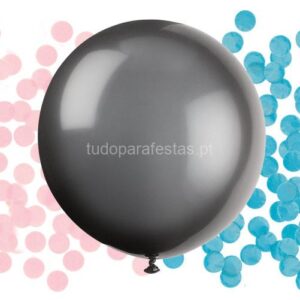 Balão Látex 60cm Preto Revelação de Sexo