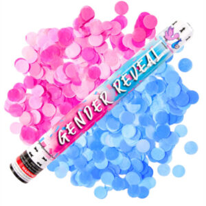 Canhão Confettis Azul ou Rosa 40cm