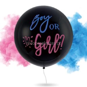 Balão Látex 90cm Preto Boy or girl Pó