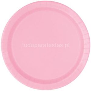 Pratos Rosa Pastel 20,5cm 10unid