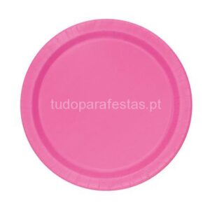 Pratos Rosa Forte 17cm 12unid