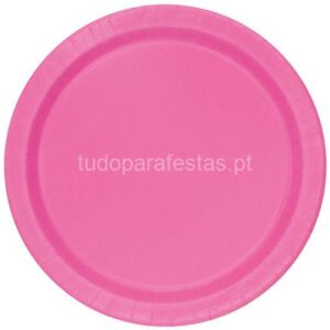 Pratos Rosa Forte 20,5cm 10unid