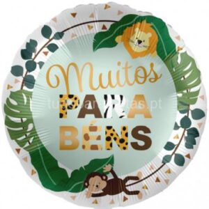 Balão Selva Muitos Parabéns 43cm