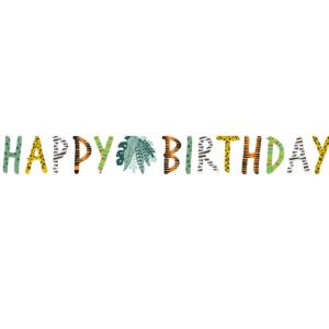 Faixa Happy Birthday Get Wild 180x15cm