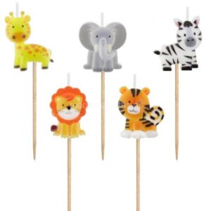 Velas Animais Selva 5unid