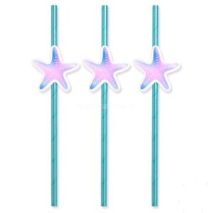 Palhinhas Estrela Mar holográfica 8unid