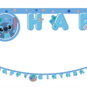 Faixa Happy Birthday Stitch 2m