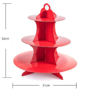 Suporte Doces 3andares Vermelho