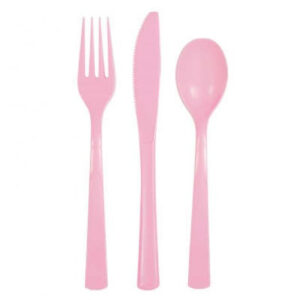 18 Talheres Rosa Claro