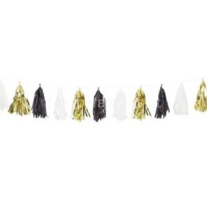 Grinalda tassel ouro e preto