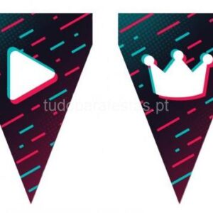 Bandeira triangular Tiktok 3m
