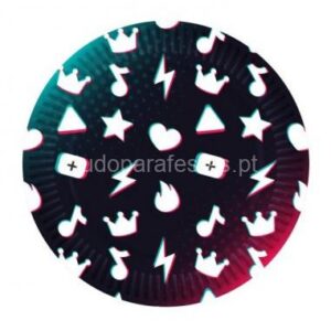 Pratos tiktok 18cm 8unid
