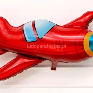 Balão Avião Vermelho 96cm