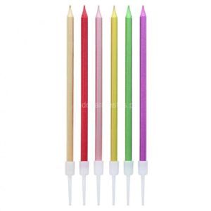 Velas Coloridas Metalizadas 6unid