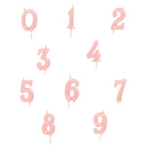 Vela Números Rosa Claro 6cm