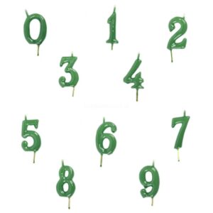 Vela Verde Números 6cm