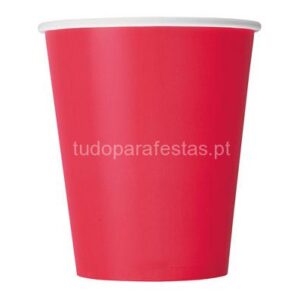 Copos Vermelho 270ml 10unid