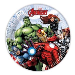 Pratos Vingadores 20cm 8unid